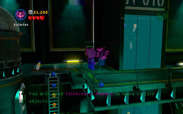Aby zdobyć drugi zestaw, musisz zniszczyć trzy fioletowe pojemniki, którymi manipulować mogą tylko postaci obdarzone zdolnością telekinezy - Taking Liberties | Zestawy MiniKit w LEGO Marvel Super Heroes - LEGO Marvel Super Heroes - poradnik do gry
