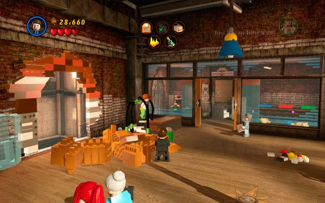 Z klocków pozyskanych w wyniku wcześniejszej, radosnej destrukcji, możesz zbudować nowe okno - Tabloid Tidy Up | Bonusowe misje Deadpoola | LEGO Marvel Super Heroes - LEGO Marvel Super Heroes - poradnik do gry