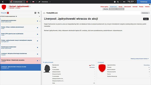 Znane nazwisko w nie mniej znanym zespole. - Pierwsze kroki w nowym klubie w Football Manager 2014 | Podstawy rozgrywki - Football Manager 2014 - poradnik do gry