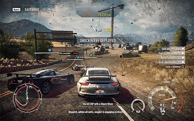 Im wyższy mnożnik, tym więcej gromadzisz punktów - Gromadzenie punktów w Need for Speed Rivals | Kariera pirata drogowego (Racer) - Need for Speed Rivals - poradnik do gry