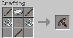 Do zbudowania kuszy potrzebujesz: patyków, sznurka, sztabki żelaza oraz zaczep na linkę (Tipwire Hook) - Minecraft: Broń, zbroja, narzędzia - schematy, crafting - Minecraft - poradnik do gry
