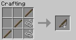Za pomocą wędki można łowić ryby - Minecraft: Broń, zbroja, narzędzia - schematy, crafting - Minecraft - poradnik do gry