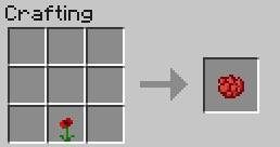Służy do barwienia obiektów na czerwony kolor - Minecraft: Elementy dekoracyjne - schemat, crafting - Minecraft - poradnik do gry