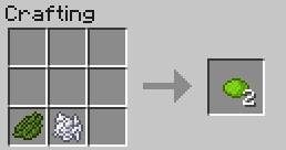 Uzyskiwany poprzez złączenie zielonego barwnika z mączką kostną - Minecraft: Elementy dekoracyjne - schemat, crafting - Minecraft - poradnik do gry