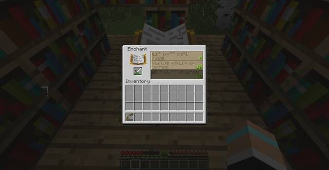 Interfejs Enchantment Table - Minecraft: Ulepszanie, enchanting przedmiotów - jak zaklinać? - Minecraft - poradnik do gry