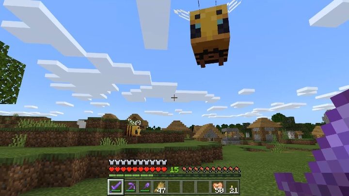 Pamiętaj, że wrzucenie pszczoły do wody spowoduje jej powolną śmierć - Minecraft: Pszczoły - Minecraft - poradnik do gry