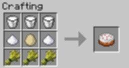 Przywraca sporą ilość zdrowia i głodu, można położyć na bloku i jeść kawałkami oraz służy jako element dekoracyjny - Minecraft: Żywność - schematy, crafting - Minecraft - poradnik do gry