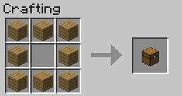 Skrzynia jest obiektem magazynowym dla umieszczonych w niej przedmiotów - Minecraft: Elementy konstrukcyjne, wyposażenie - shcematy, crafting - Minecraft - poradnik do gry