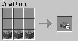Z pojedynczych schodków utworzonych w sposób jak na schemacie można zbudować dowolne schody lub podesty - Minecraft: Elementy konstrukcyjne, wyposażenie - shcematy, crafting - Minecraft - poradnik do gry