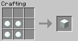 Służy do magazynowania śniegu, element dekoracyjny oraz do budowania Bałwanów (Snow Golem) - Minecraft: Elementy konstrukcyjne, wyposażenie - shcematy, crafting - Minecraft - poradnik do gry
