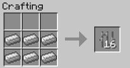 Kraty zachowują się podobnie jak drewniany płot, jednak ich wysokość jest równa jednemu blokowi - Minecraft: Elementy konstrukcyjne, wyposażenie - shcematy, crafting - Minecraft - poradnik do gry