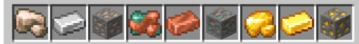 Aktualizacja z surowymi rudami dotyczy wszystkich metali, czyli - Minecraft Caves & Cliffs: Surowe rudy - sztabki, bloki - Minecraft - poradnik do gry