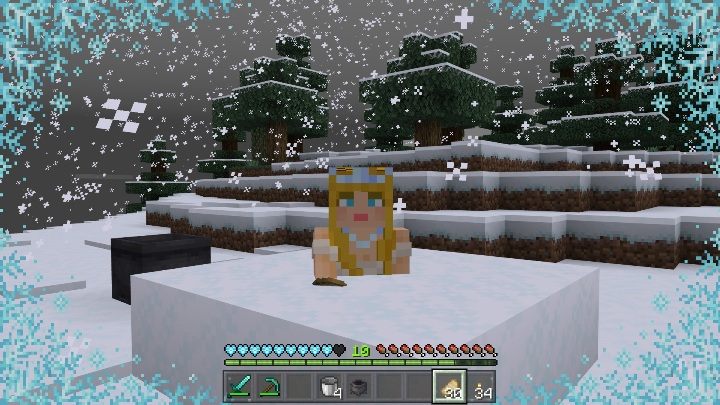 Wpadnięcie do śniegu sprawi, że postać zacznie zamarzać - Minecraft Caves & Cliffs: Sypki śnieg - lokalizacja, poruszanie się - Minecraft - poradnik do gry