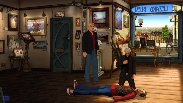 Tak prezentuje się miejsce zbrodni. - George - Gallery I | Paryż | Broken Sword The Serpents Curse - Broken Sword: The Serpents Curse - poradnik do gry