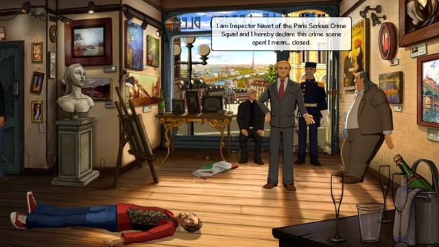 Policja zabezpieczy miejsce zbrodni. - George - Gallery I | Paryż | Broken Sword The Serpents Curse - Broken Sword: The Serpents Curse - poradnik do gry