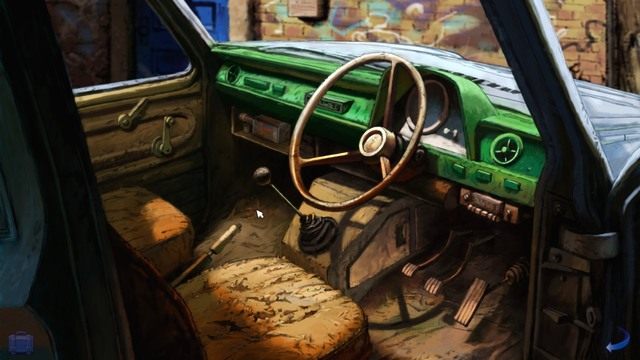 Samochód jest trochę zaniedbany. - George - Hobbs Yard, Artists Studio | Londyn - Broken Sword: The Serpents Curse - poradnik do gry