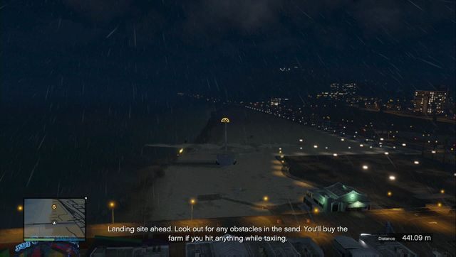 Punkt lądowania widoczny jest z daleka - traf niemal prosto w niego - GTA Online: Wyzwania nr 1-5 | Szkoła Latania San Andreas DLC - GTA Online - poradnik do gry