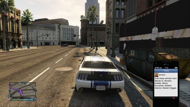 Lista poszukiwanych samochodów zapisana jest w SMSie od Simeona - GTA Online: Samochody dla Simeona | Dzienne zadania - GTA Online - poradnik do gry