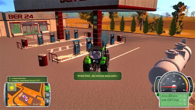 Na północnym-zachodzie mapy znajduje się jedna ze stacji benzynowych. - Budynki na mapie | Elementy gry Symulator Farmy 2014 - Symulator Farmy 2014 - poradnik do gry