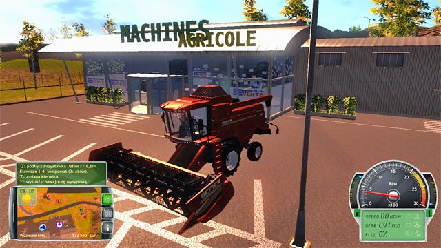 Podłącz zespół żniwny do kombajnu. - Poznanie farmy i pierwsze prace | Kariera Symulator Farmy 2014 - Symulator Farmy 2014 - poradnik do gry