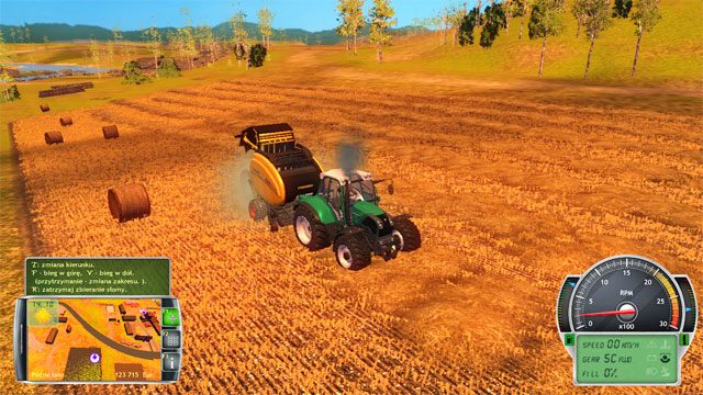 Prasuj kilka belek słomy na skoszonym polu. - Poznanie farmy i pierwsze prace | Kariera Symulator Farmy 2014 - Symulator Farmy 2014 - poradnik do gry