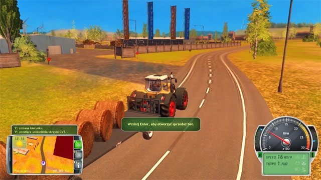 Aby sprzedać belki nie musisz nawet zjeżdżać na teren skupu. - Działalność w polu na większą skalę | Rozwój gospodarstwa Symulator Farmy 2014 - Symulator Farmy 2014 - poradnik do gry