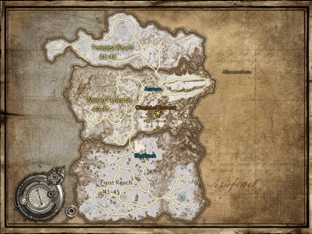 Westonia - znajdują się tu Tempest Reach, Mount Tyrannas, Citadel of Torment i Frost Reach. - Poziomy 43-48 | Zdobywanie poziomów przez wykonywanie zadań | TERA - TERA - poradnik szybkiego levelowania