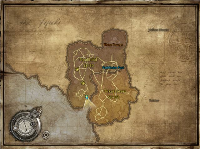 Prowincja Val Tirkai, na której znajdują się Thrallhold i Tirkai Forest. - Poziomy 58-60 | Zdobywanie poziomów przez wykonywanie zadań | TERA - TERA - poradnik szybkiego levelowania