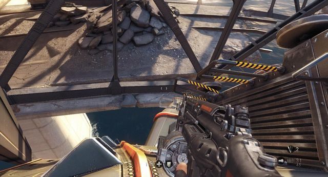 Zejdź jeszcze trochę niżej, po czym skacz - Most Gibraltarski | Sekrety w Wolfenstein The New Order - Wolfenstein: The New Order - poradnik do gry