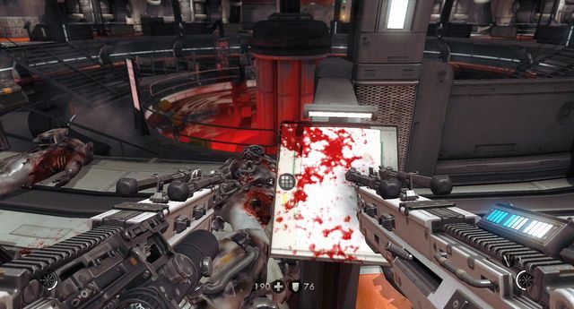 Na stojaku w okrągłej sali. - Baza Księżycowa | Sekrety w Wolfenstein The New Order - Wolfenstein: The New Order - poradnik do gry