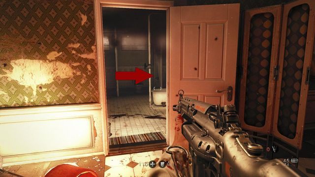 W łazience skręć w prawo - Szpital | Sekrety w Wolfenstein The New Order - Wolfenstein: The New Order - poradnik do gry
