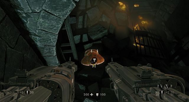 Złoty pancerz w ruinach - Powrót do Sztabu Trupiej Główki | Sekrety w Wolfenstein The New Order - Wolfenstein: The New Order - poradnik do gry