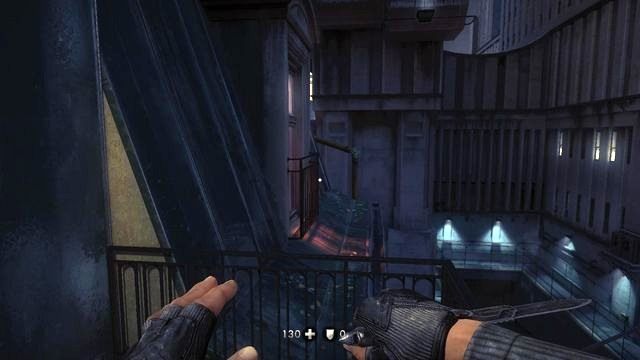 Na tym balkonie obróć się w lewo - Więzienie Eisenwald | Sekrety w Wolfenstein The New Order - Wolfenstein: The New Order - poradnik do gry
