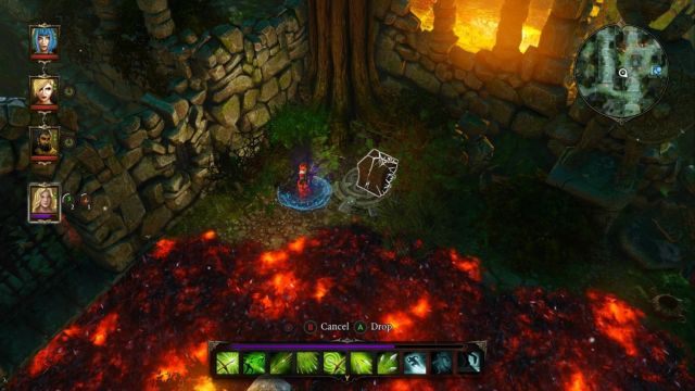 Oto płyta naciskowa otwierająca drzwi, a po lewej przejście do przycisku powietrza. - Zagadka - otwarcie bramy do Source Temple | Dark Forest - misje poboczne - Divinity: Grzech Pierworodny - poradnik do gry