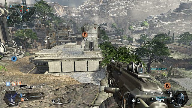 Zbliżanie się do wrogiego punktu w trybie Hardpoint. - Pilot | Walka w Titanfall - Titanfall - poradnik do gry