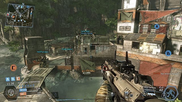 W niemal centralnym punkcie mapy znajduje się wieżyczka, którą można przejąć - Smugglers Cove | Mapy w Titanfall - Titanfall - poradnik do gry