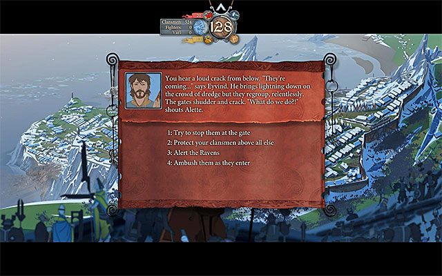 Każda z opcji listy prowadzi do innej bitwy - Boersgard - oblężenie | Rozdział 7 / Chapter 7 w The Banner Saga - The Banner Saga - poradnik do gry