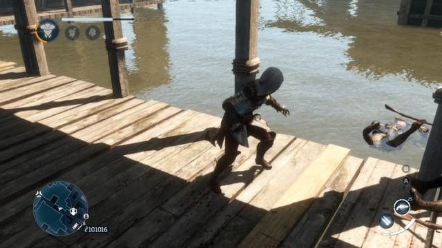 Wykop przeciwnika do wody podczas ataku - Triki i sztuczki | System walki w Assassins Creed Liberation - Assassins Creed: Liberation HD - poradnik do gry