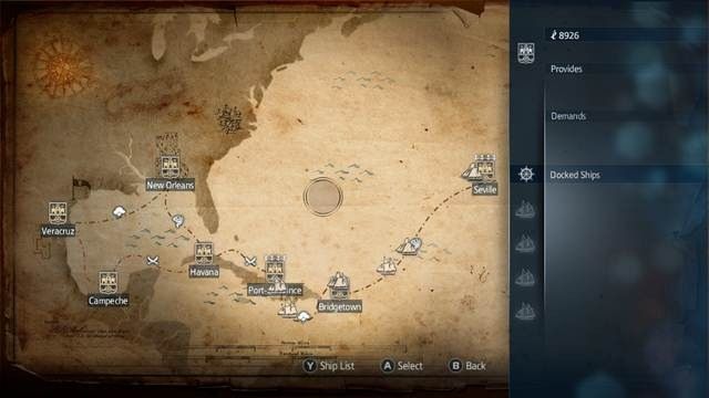 Kolejne miasta - zakup statki i obmyślaj strategie ekonomiczne - Handel w Assassins Creed Liberation | Inne mechanizmy rozgrywki - Assassins Creed: Liberation HD - poradnik do gry