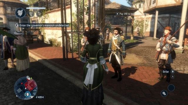 Przekup strażników, by dostać się w strzeżone miejsca - Osobowości w Assassins Creed Liberation | Inne mechanizmy rozgrywki - Assassins Creed: Liberation HD - poradnik do gry