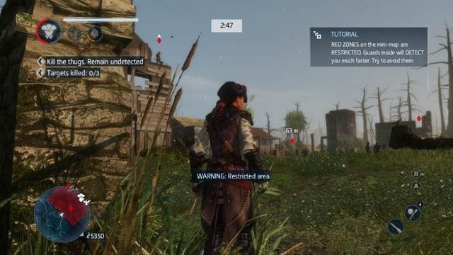 Zdejmij wartownika z dmuchawki - Sekwencja 2 | Wątek główny w Assassins Creed Liberation - Assassins Creed: Liberation HD - poradnik do gry