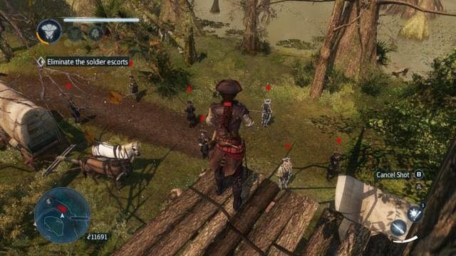 Z platformy możesz wyeliminować wielu wrogów niezauważenie - Sekwencja 3 | Wątek główny w Assassins Creed Liberation - Assassins Creed: Liberation HD - poradnik do gry