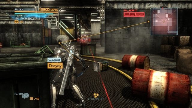 Upierdliwy przeciwnik, który ustawił się w jedynym przejściu. - R-02 Research Facility | Kampania - opis przejścia Metal Gear Rising Revengeance - Metal Gear Rising: Revengeance - poradnik do gry