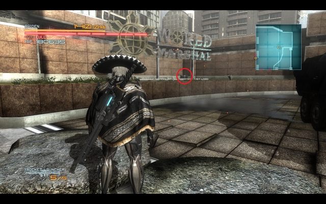 Lokalizacja skrzyni z Endurance Plus. - R-05 Escape From Denver | Kampania - opis przejścia - Metal Gear Rising: Revengeance - poradnik do gry