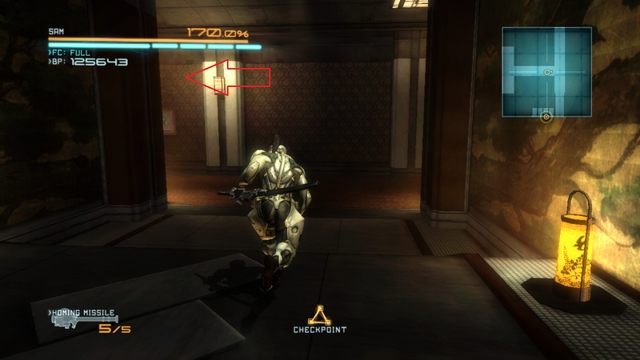 Idź na lewo, by dotrzeć do komputera VRM. - Metal Gear Ray | DLC - Jetstream Sam - opis przejścia - Metal Gear Rising: Revengeance - poradnik do gry