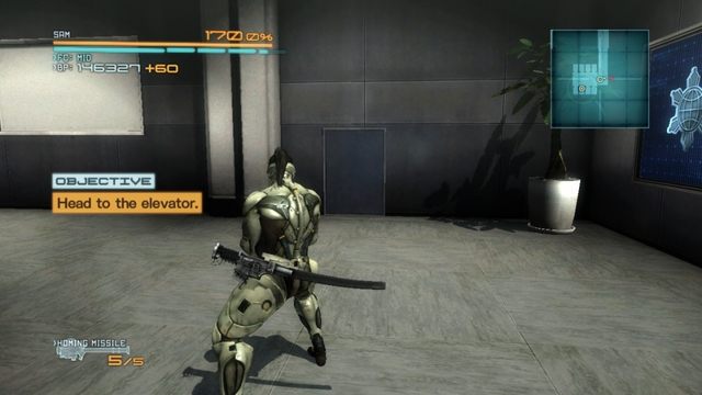 Ta ściana wygląda podejrzanie, hm... - Metal Gear Ray | DLC - Jetstream Sam - opis przejścia - Metal Gear Rising: Revengeance - poradnik do gry