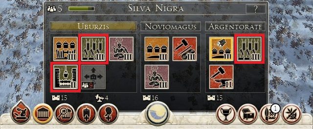 Każda prowincja powinna być samowystarczalna. Dwie farmy i studnia wyżywią całą lokację. - Rozbudowa prowincji - gospodarka | Porady ogólne Rome II - Cezar w Galii - Total War: Rome II - Cezar w Galii - poradnik do gry