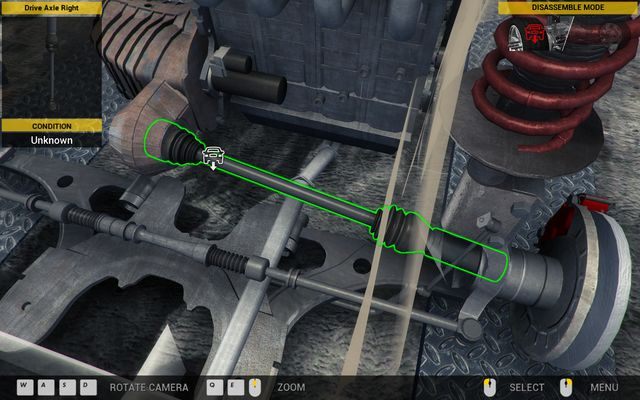 Odkręcenie osi nie stanowi większego problemu. - Zlecenie nr 11 - Revton Van - Zlecenia - Pierwszy garaż - Car Mechanic Simulator 2014 - poradnik do gry