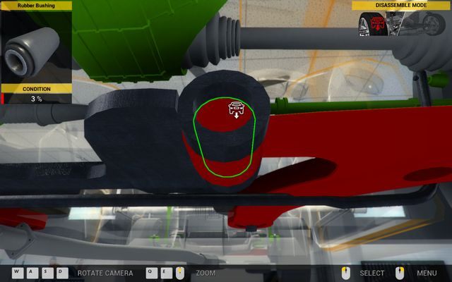 Gumowa tuleja trzyma w ryzach przednie zawieszenie. - Zlecenie nr 45 - Sceo LC500 - Zlecenia - Trzeci garaż - Car Mechanic Simulator 2014 - poradnik do gry