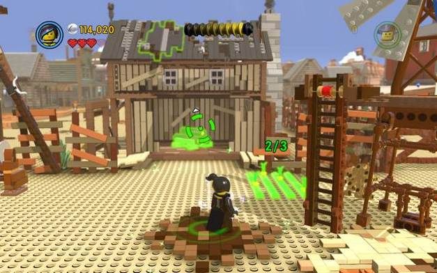 By wejść w tryb architekta, najpierw zniszcz ścianę budynku - Wąwóz Płaskrzaków | Wątek fabularny w LEGO Przygoda gra wideo - LEGO Przygoda gra wideo - poradnik do gry